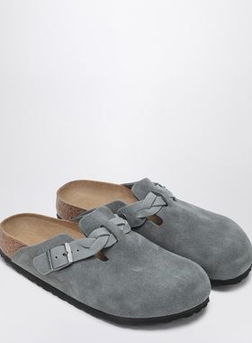 Birkenstock 女士 SS25 凉鞋 BOSTON COLOUR BASALT 编织灰色便鞋