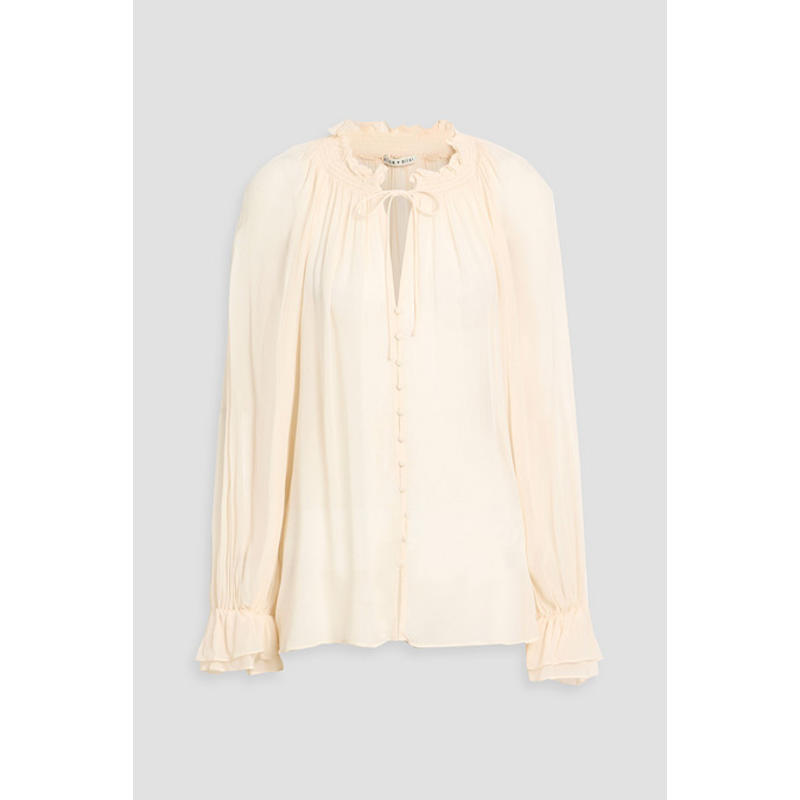 Alice + Olivia 女士 上衣 Josephine 荷叶边雪纺衫