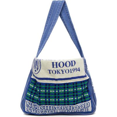 NEIGHBORHOOD 男士 斜挎包 蓝色 Newspaper Mod