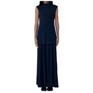 Sander 中长连衣裙 吉尔·桑达 SS26 粘胶混纺连衣裙 女士 Jil