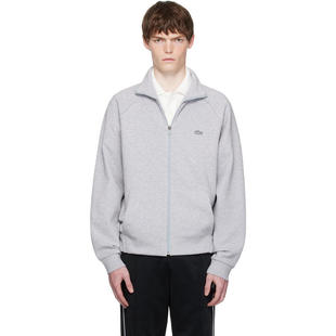 灰色 Double 男士 夹克 Zip 卫衣 Jersey Lacoste Faced
