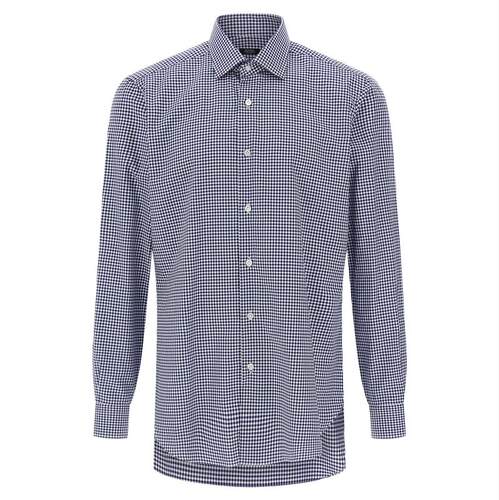 BARBA Napoli 男士 SS26 衬衫 Barba Vichy 印花修身