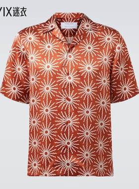 Frescobol Carioca 男款Roberto 印花真丝保龄球衬衫 迷衣时尚