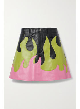 MARQUES ' ALMEIDA 女士迷你裙 拼接皮革迷你半身裙