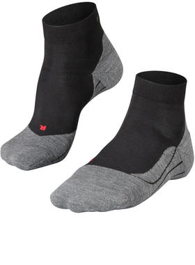 Falke 男士 SS25 袜子 RU4 耐久短款黑色袜子