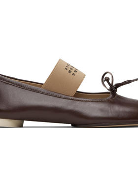 MM6 Maison Margiela 女士 芭蕾鞋 棕色 Anatomic Numeric 芭蕾鞋
