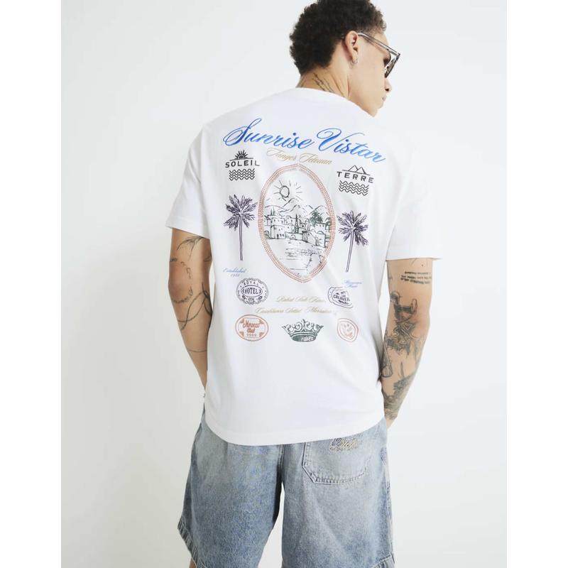 River Island 男士 马甲 “” sunrise vistar 刺绣T恤(白色)