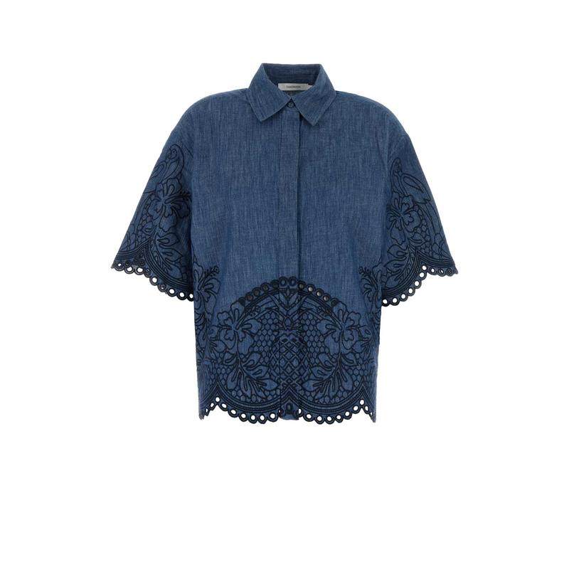 Zimmermann 女士 FW25 衬衫 短袖衬衫,女装/女士精品,真丝上装,淘宝优惠券,粉丝福利购,淘宝优惠卷