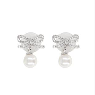 SS26 女士 Portrait BOW PEARL 耳环 Self
