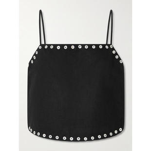 女士 纽扣装 SS26 Kirra 饰亚麻混纺 背心 Staud