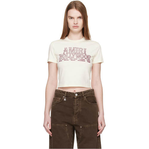 Amiri 埃米尔 女士 T恤 灰白色 AMIRI Hollywood Baby
