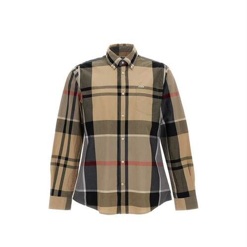 Barbour 巴伯尔 男士 SS26 衬衫 BUTTON-DOW 浅褐色棉质格纹