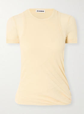 Jil Sander 女士 SS25 T恤 层叠感棉质绉T恤