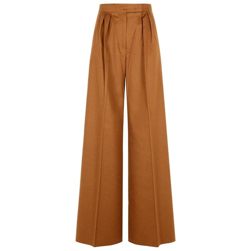 Max Mara 女士 FW26 长裤 Borneo 褶襉寬褲