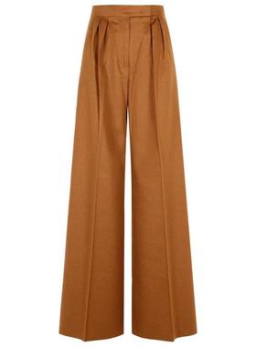 Max Mara 女士 FW26 长裤 Borneo 褶襉寬褲