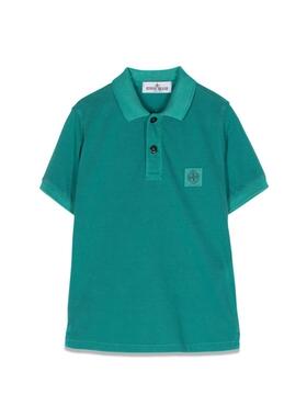 Stone Island 石头岛 中性（儿童） SS24 POLO衫 祖母绿色童装