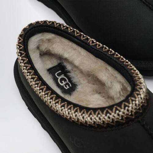UGG Australia 女士 FW26 凉鞋 TASMAN 牛巴革便鞋(黑色)