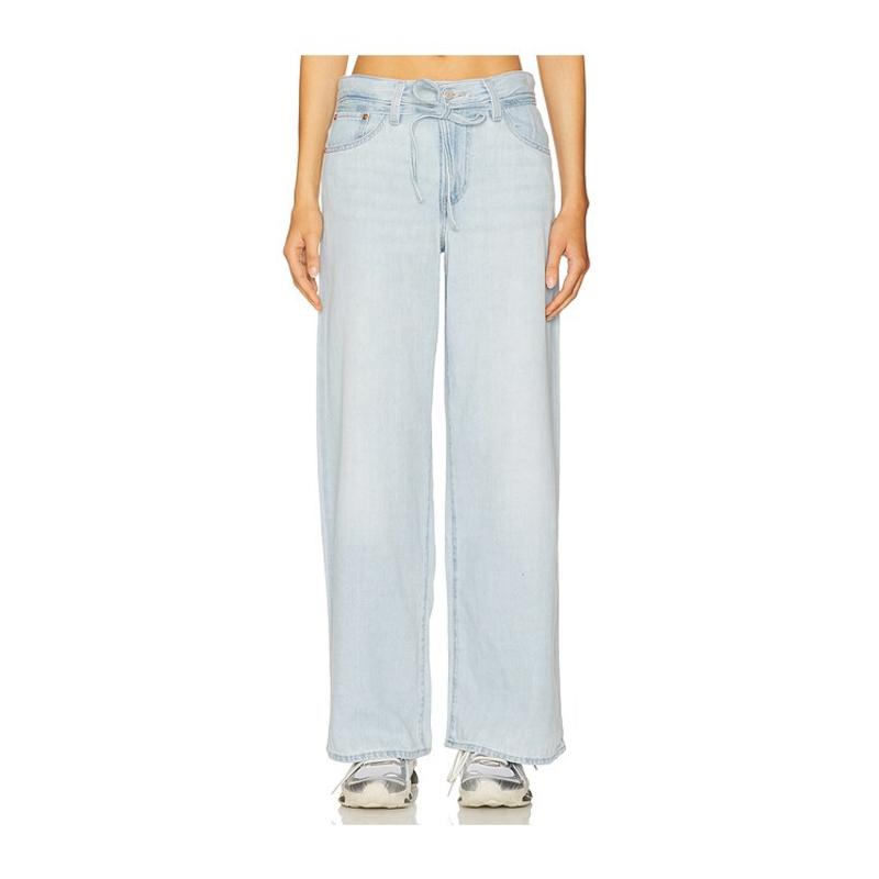 Levi's 女士 牛仔长裤 蓝色 XL Baggy Straight Linen+ 牛仔裤