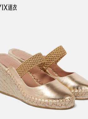 Malone Souliers 女款Siena 70 皮质麻底坡跟鞋 迷衣时尚