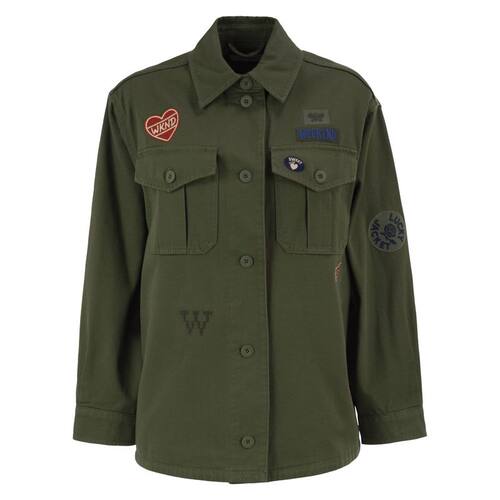Weekend Max Mara 女士 FW26 夹克 WKDRAZZA 棉质衬衫式刺绣补丁