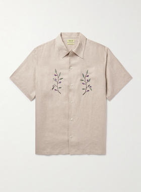 DE BONNE FACTURE 男士 FW25 衬衫 可拆卸领刺绣亚麻衬衫