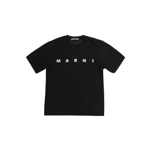 Marni 玛尼 婴儿 FW26 T恤 front 黑色印花徽标(Boy)童装