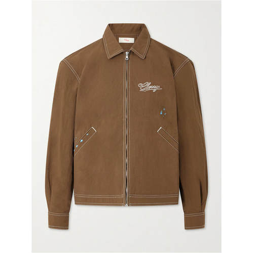 Cherry Los Angeles 男士 FW26 夹克 Logo刺绣颜料溅染紧身