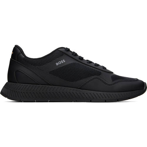 Boss 博斯 男士 运动鞋 Mesh trainers with ribbed sole