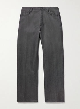 MR P. 男士 SS26 牛仔长裤 直筒羊毛马海毛混纺牛仔裤