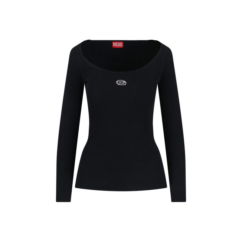 Diesel 女士 SS26 T恤 Oval-D 長袖羅紋上衣
