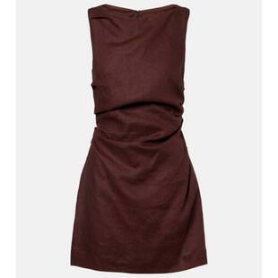 Faithfull the Brand 女士 短款连衣裙 Aloisa 亚麻迷你连衣裙