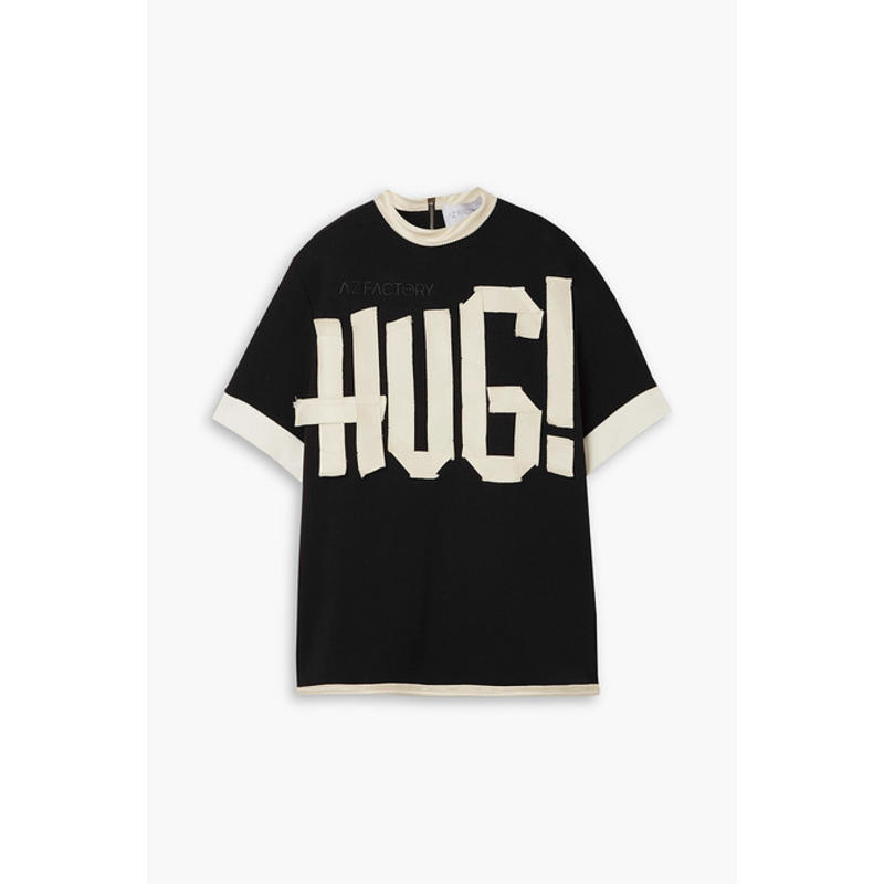 AZ Factory 女士 T恤 Free To 嵌花棉针织T恤