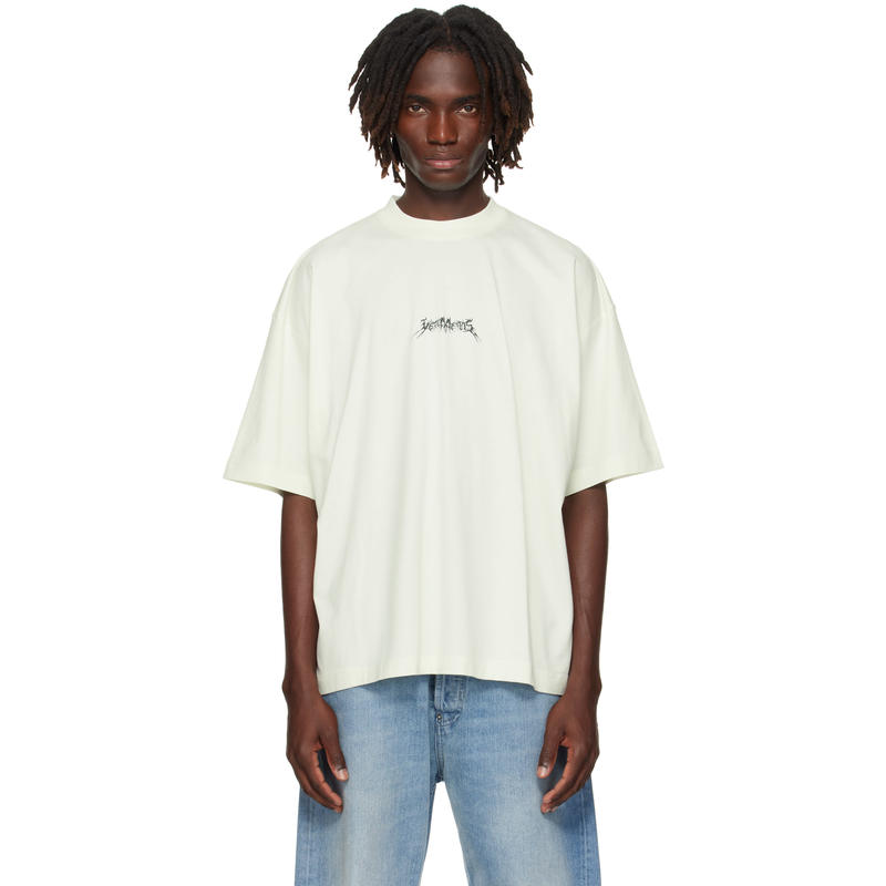 Vetements 男士 T恤 灰白色 Metal Logo Regular T 恤