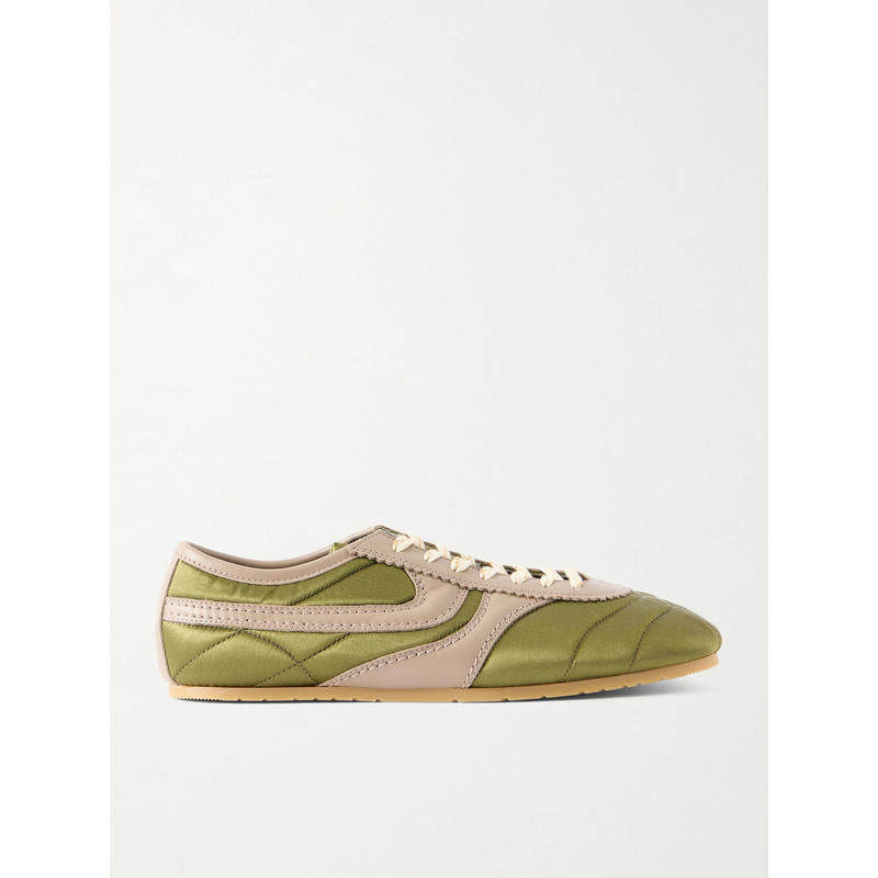 Dries Van Noten 德赖斯&middot;范诺顿 男士 运动鞋 皮革边绗缝绸缎