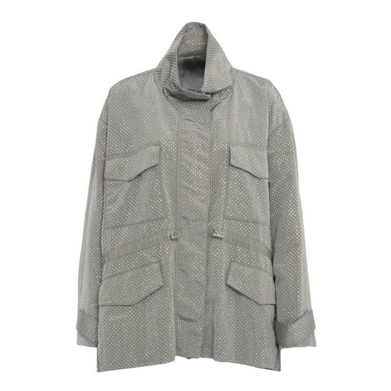 Pinko 女士 SS25 夹克 闪亮迷你铆钉装饰技术夹克