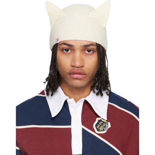 Charles Jeffrey Loverboy 男士 毛线帽 灰白色 Ears Rib