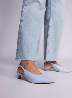 Public Desire 女士 鞋靴 Saskia 露跟小跟浅蓝色鞋