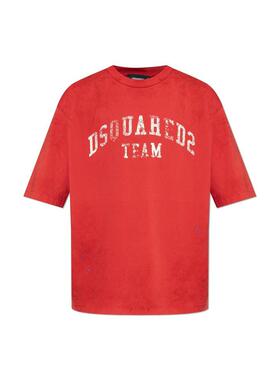 DSquared2 男士 FW25 T恤 红色 Loose Fit T 恤