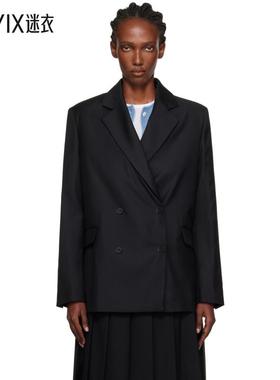 Loulou de Saison 女款黑色 Donau LDS Virgin Wool 西装外套 迷