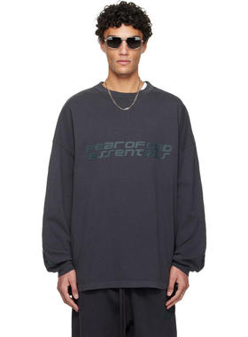 Essentials 男士 T恤 灰色 Holiday 系列 90s 长袖