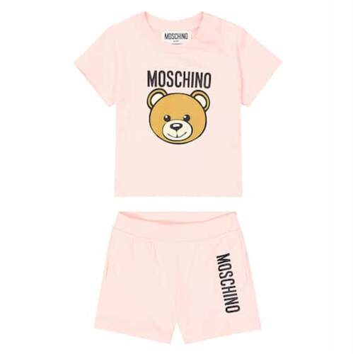 Moschino 莫斯奇诺 婴儿 婴儿装 T-shirt 棉质短裤套装童装