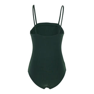 ERES 女士 泳装 'Aquarelle' 绿色方领圈吊带高科技布织弹力泳衣