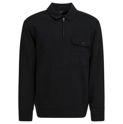 Vince 男士 FW25 POLO衫 黑色棉混纺