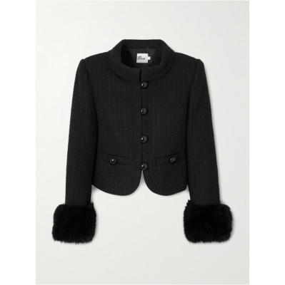 Self-Portrait 女士 SS26 夹克 plush-trimmed 短款毛圈花呢