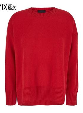 [秋季新品]Plain 红色圆领羊绒女士毛衣 迷衣时尚