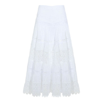 Charo Ruiz Ibiza 女士 SS26 半身裙 白色棉质
