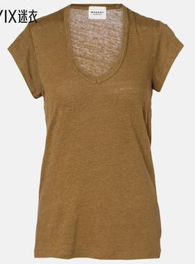 Isabel Marant Étoile 女款亚麻T恤 迷衣时尚