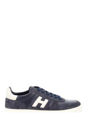 Hogan 霍根 男士 SS26 休闲皮鞋 Hogan H 条纹系带运动鞋