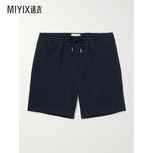 P.男士 直筒华尔夫针织有机棉抽绳短裤 迷衣时尚