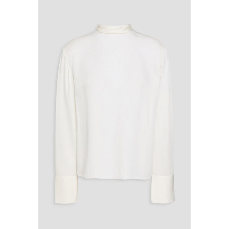 Theory 女士 上衣 蝴蝶结真丝绉纱衫